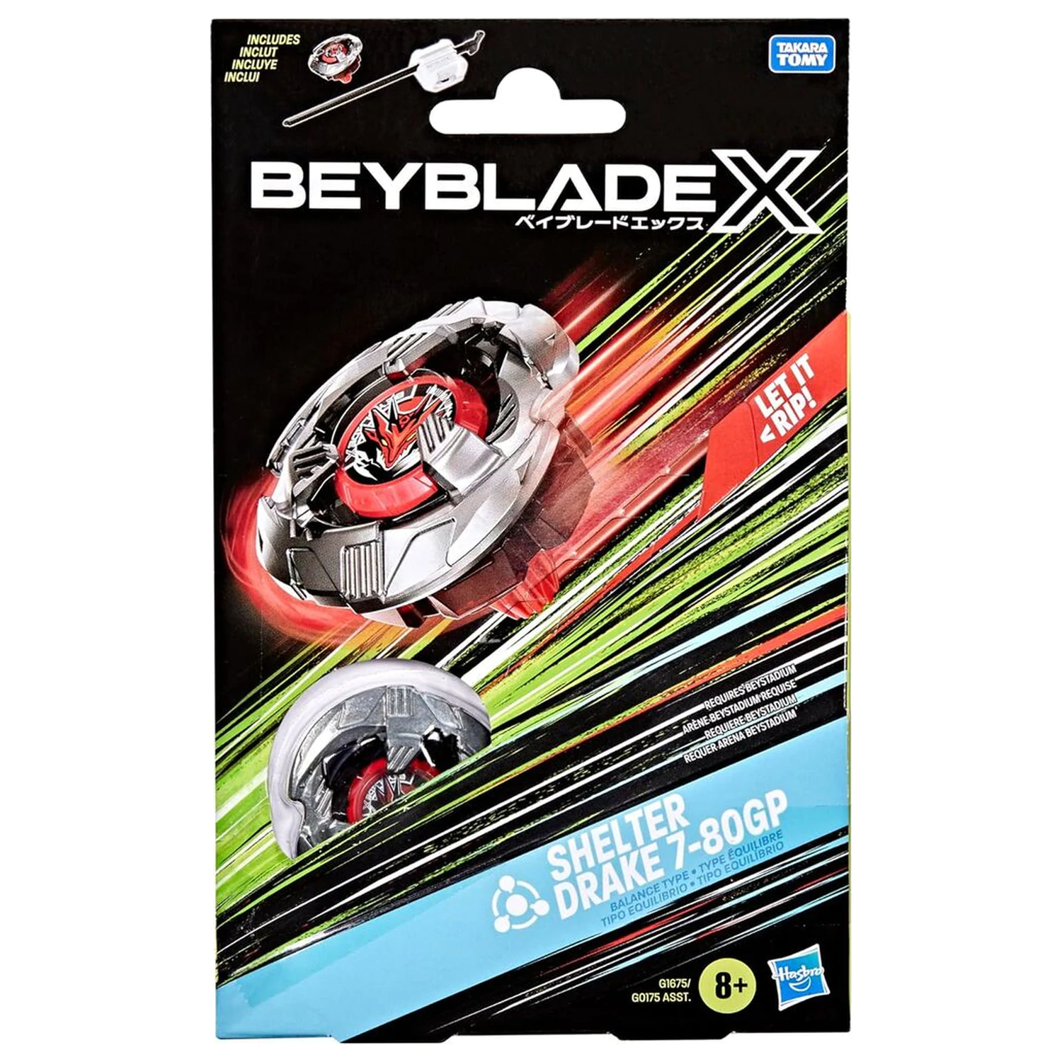 Beyblade X Shelter Drake 7-80GP komplet igra fotografija izdelka