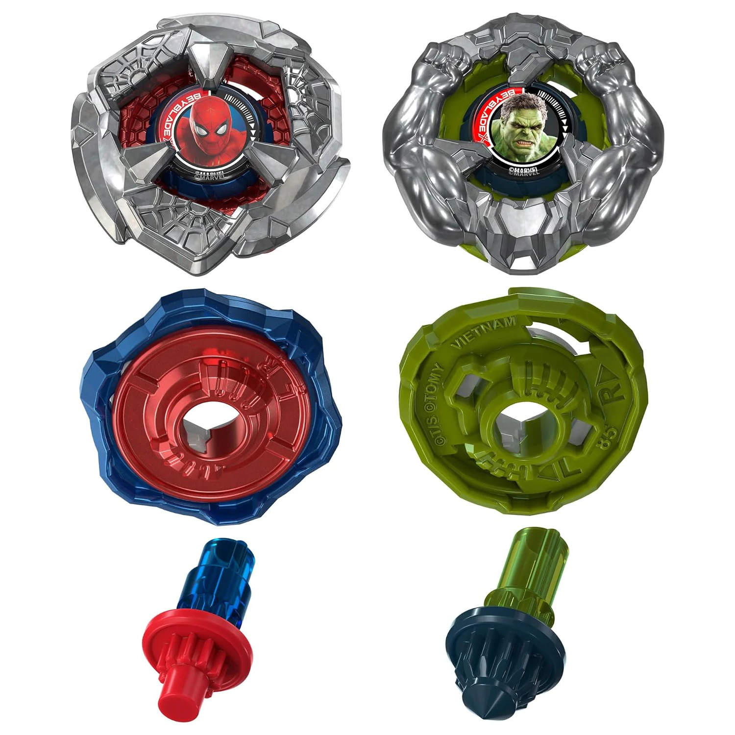 Beyblade X Spider-Man 6-60R in Hulk 3-85N fotografija izdelka