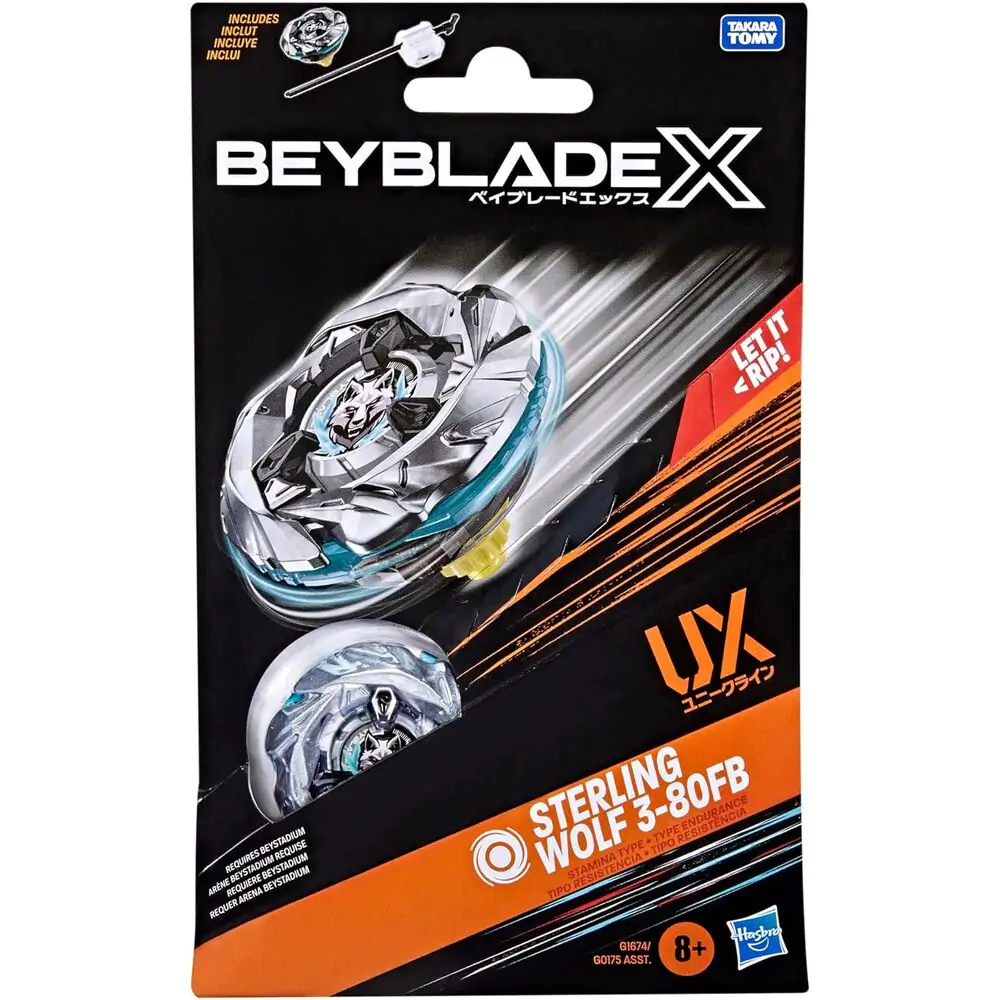 Beyblade X Sterling Wolf 3-80FB UX Začetni komplet igre fotografija izdelka
