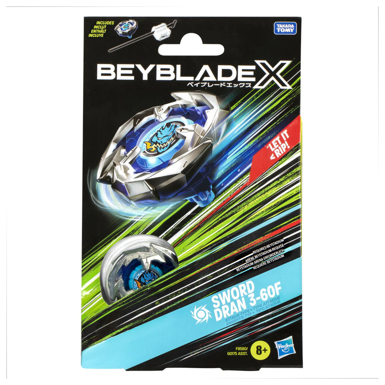 Beyblade X meč Dran 3-60F komplet igra fotografija izdelka