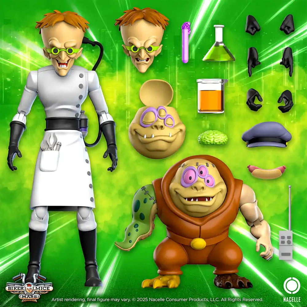 Biker Mice From Mars akcijska figura Karbunkle & Fred The Mutant 23 cm fotografija izdelka
