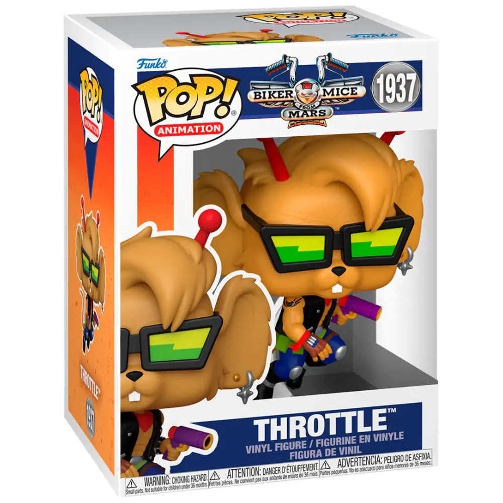 Biker Mice From Mars Pop! Animacija Vinilna figura Throttle 9 cm fotografija izdelka