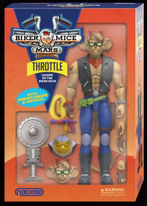 Biker Mice From Mars akcijska figura Throttle 18 cm fotografija izdelka