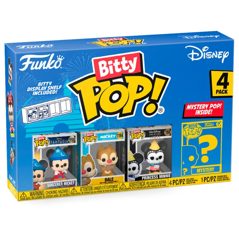 Disney Bitty POP! Vinilna Figura 4-Pack Sorcerer Mickey 2,5 cm fotografija izdelka