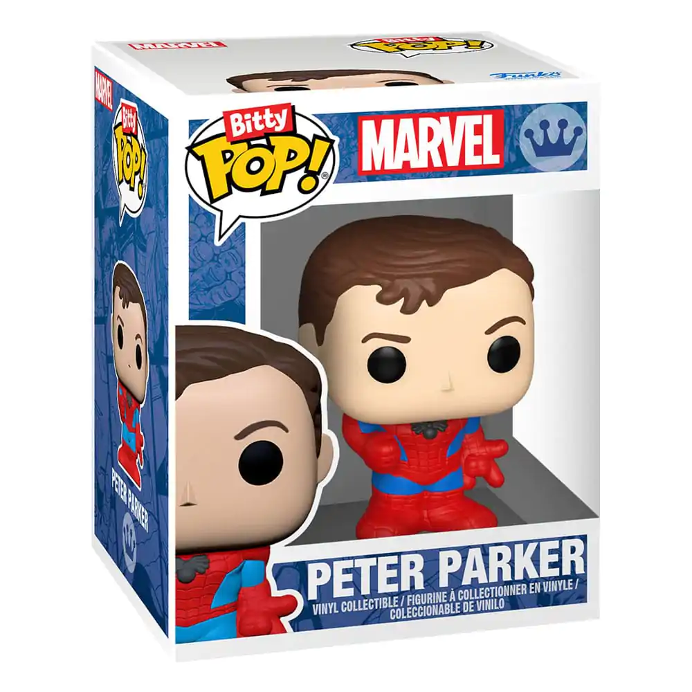 Bitty Funko POP Marvel Spider-Man Vinil Figura 4-Pack Parker Split fotografija izdelka