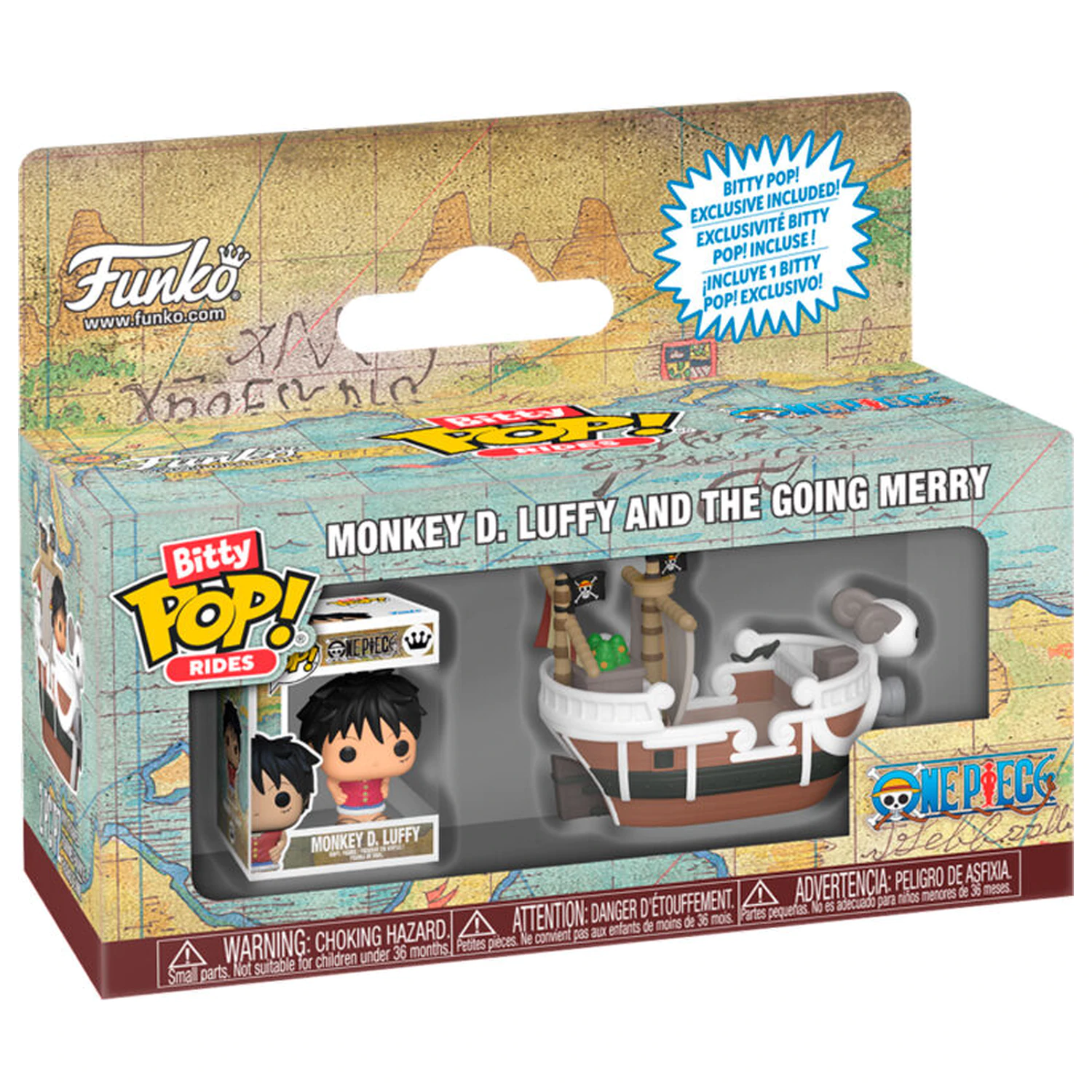 Bitty Funko POP Ride figura One Piece Monkey D. Luffy in Going Merry fotografija izdelka