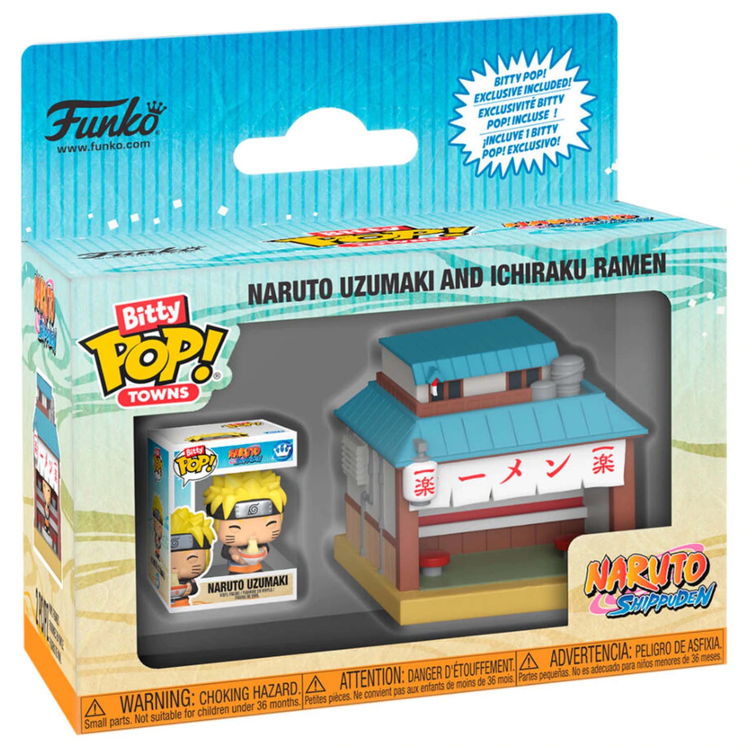 Bitty Funko POP Town figura Naruto Shippuden Naruto Uzumaki in Ichiraku Ramen fotografija izdelka