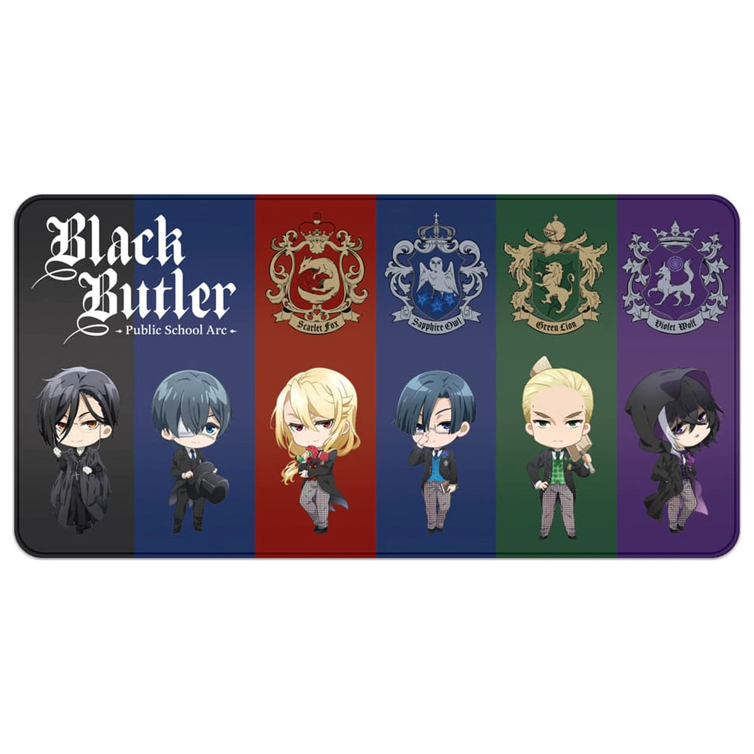 Black Butler XXL podloga za miško Chibi & Emblem fotografija izdelka