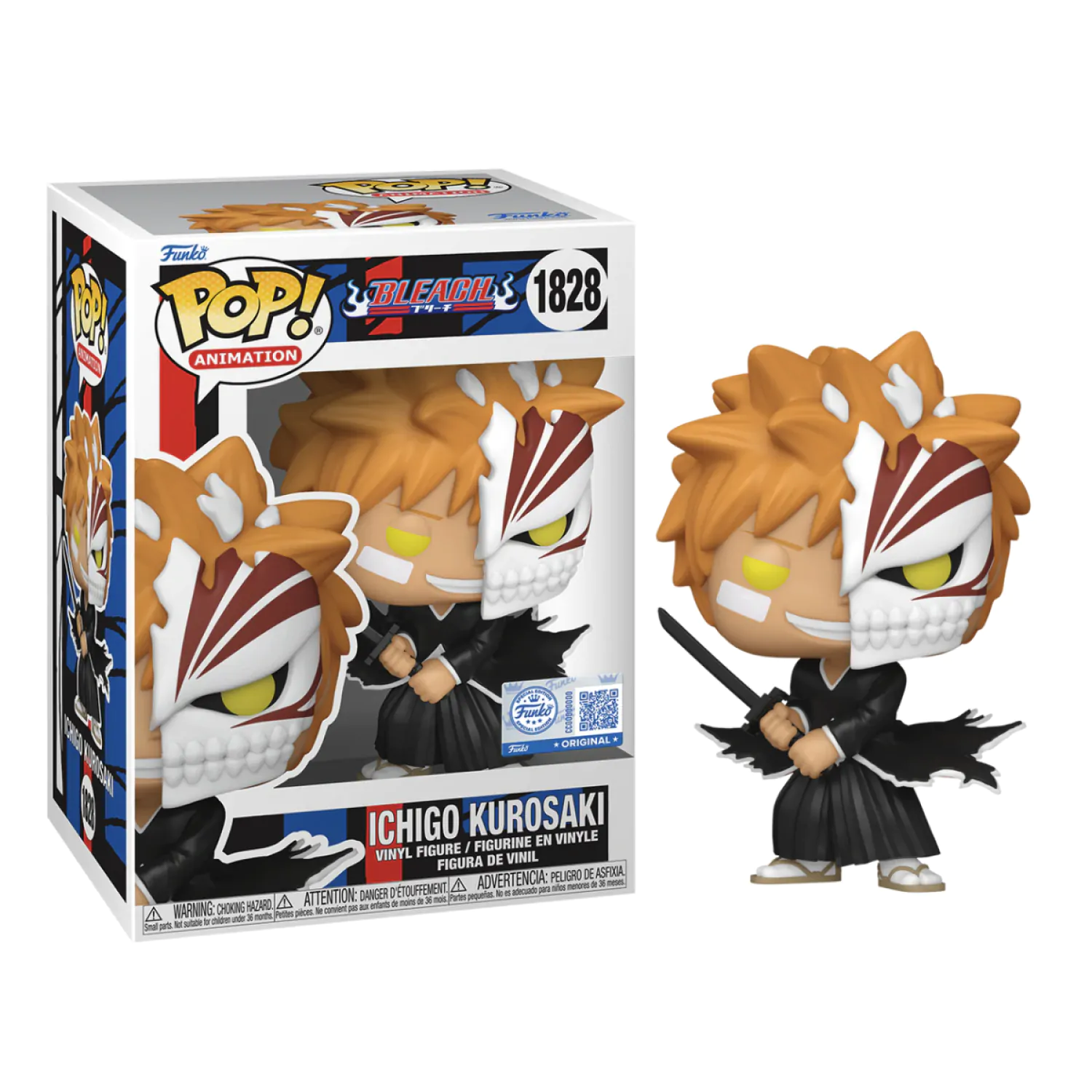 Bleach Funko POP! Animation Vinilna figura Ichigo with Half Mask Exclusive 9 cm [POŠKODOVANA EMBALAŽA] fotografija izdelka