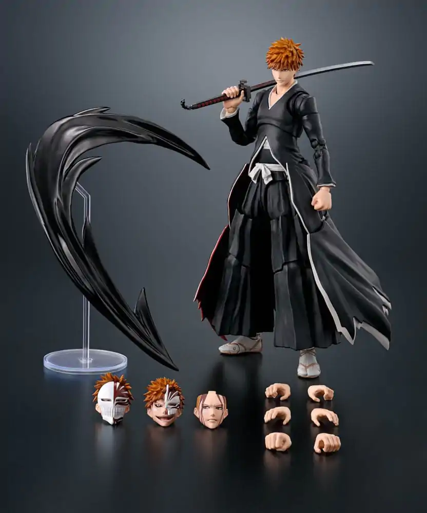 Bleach S.H. Figuarts Akcijska Figura Ichigo Kurosaki Getsugatensho 15 cm fotografija izdelka