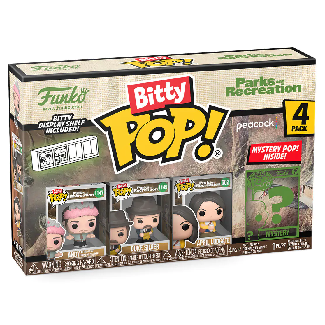 Blister pakiranje 4 figure Bitty Funko POP Park and Recreation Andy fotografija izdelka