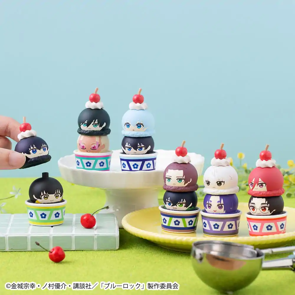 Blue Lock Tsumichen zložljiva &amp; izmenljiva figurica v paketu po 6 kosov 8 cm (z darilom) fotografija izdelka