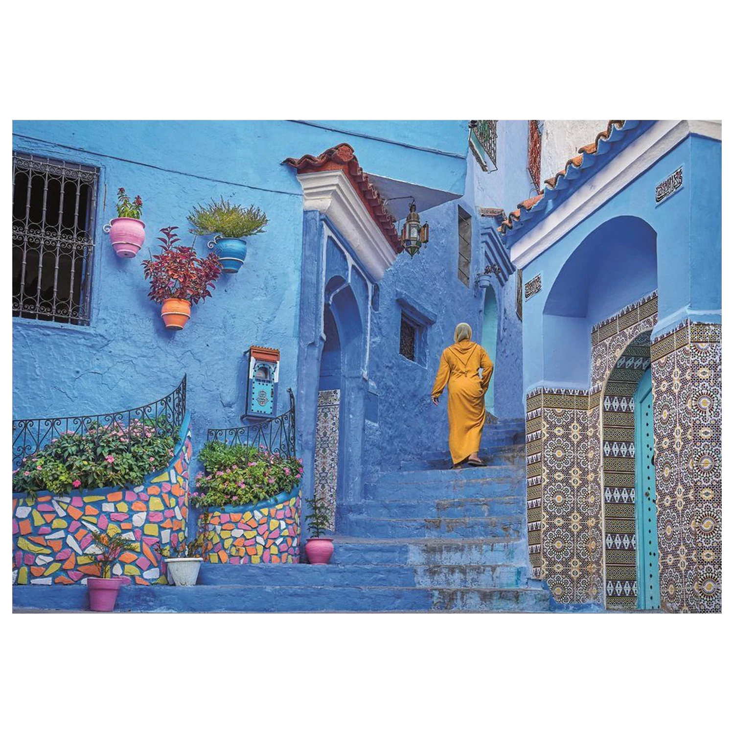 Blue Street Of Chefchaouen sestavljanka 500 kosov fotografija izdelka
