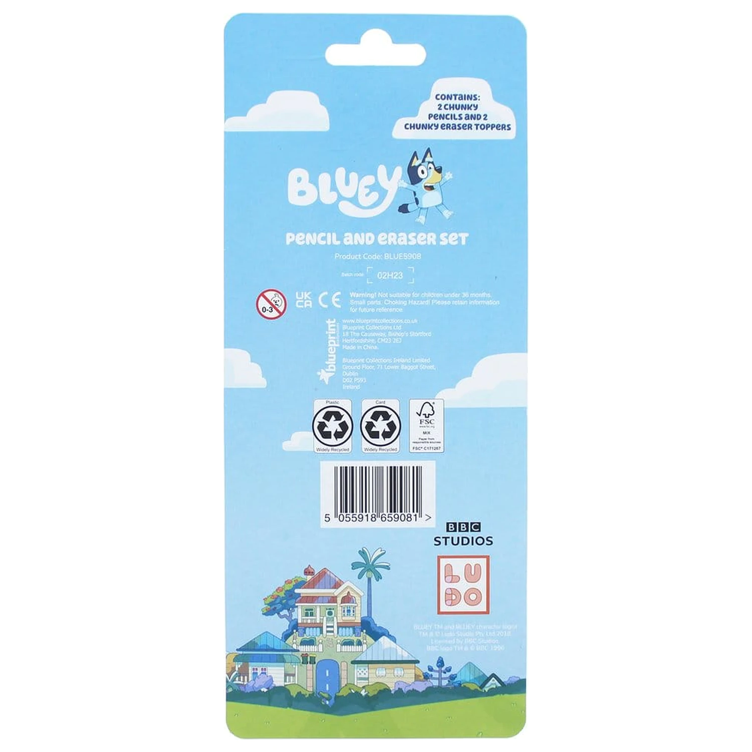 Bluey 4-delni komplet pisarniškega materiala fotografija izdelka