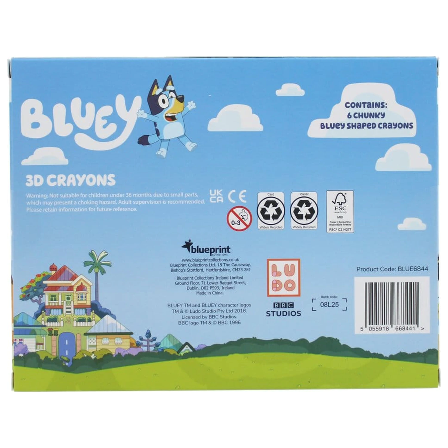 Bluey voščene barvice 6-paket fotografija izdelka