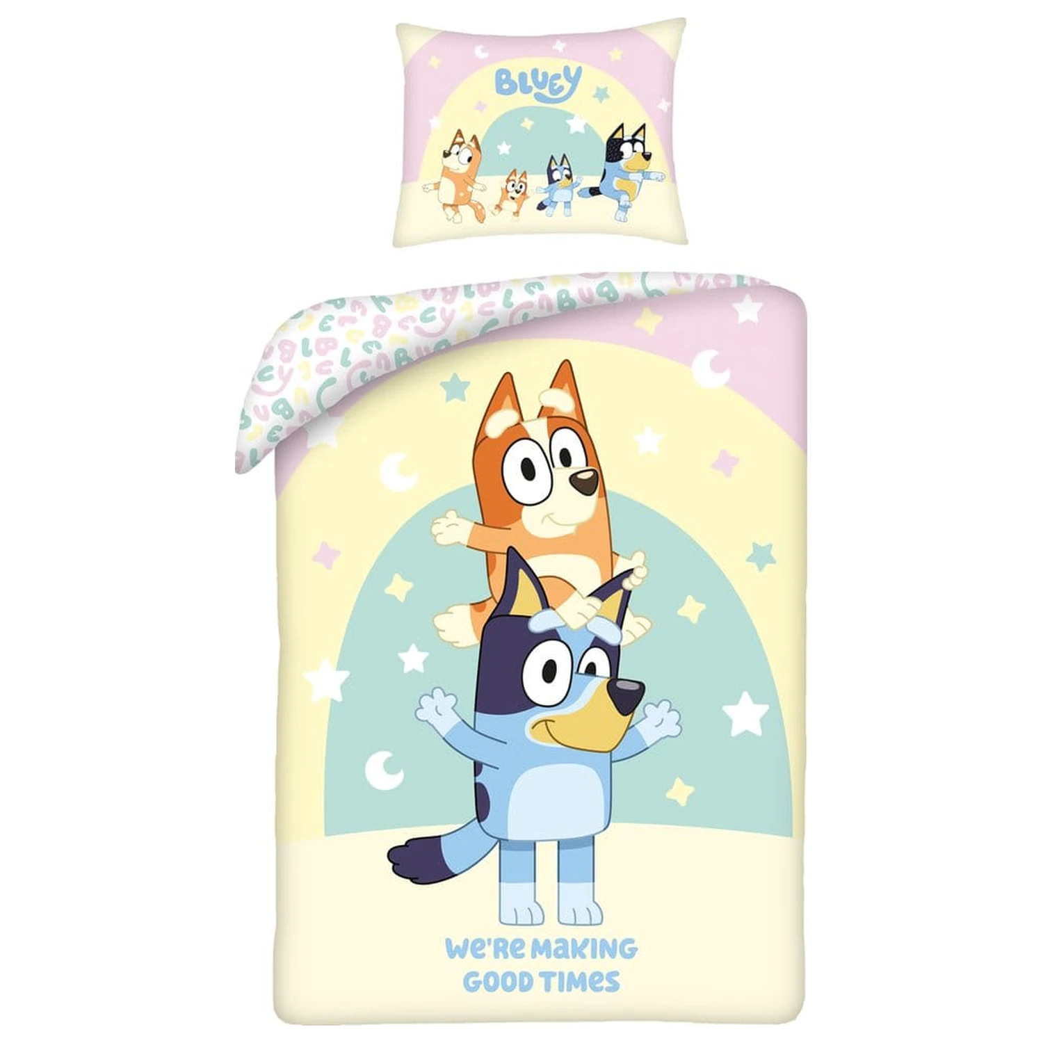 Bluey Set posteljnine "Ustvarjamo dobre čase" fotografija izdelka
