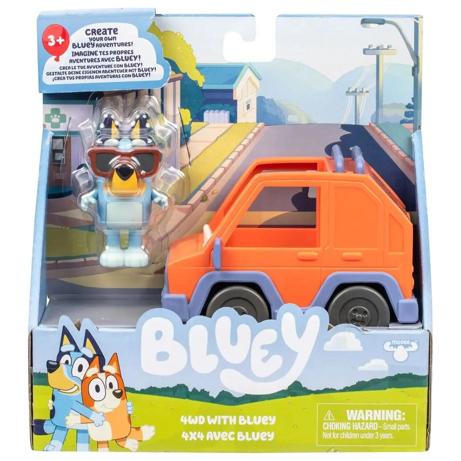 Bluey Mini figura komplet za igranje Bluey & 4WD avto fotografija izdelka