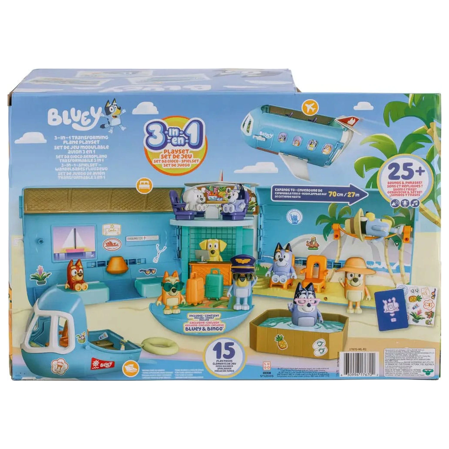 Bluey Mini figura komplet za igranje Bluey Holiday 3v1 set fotografija izdelka