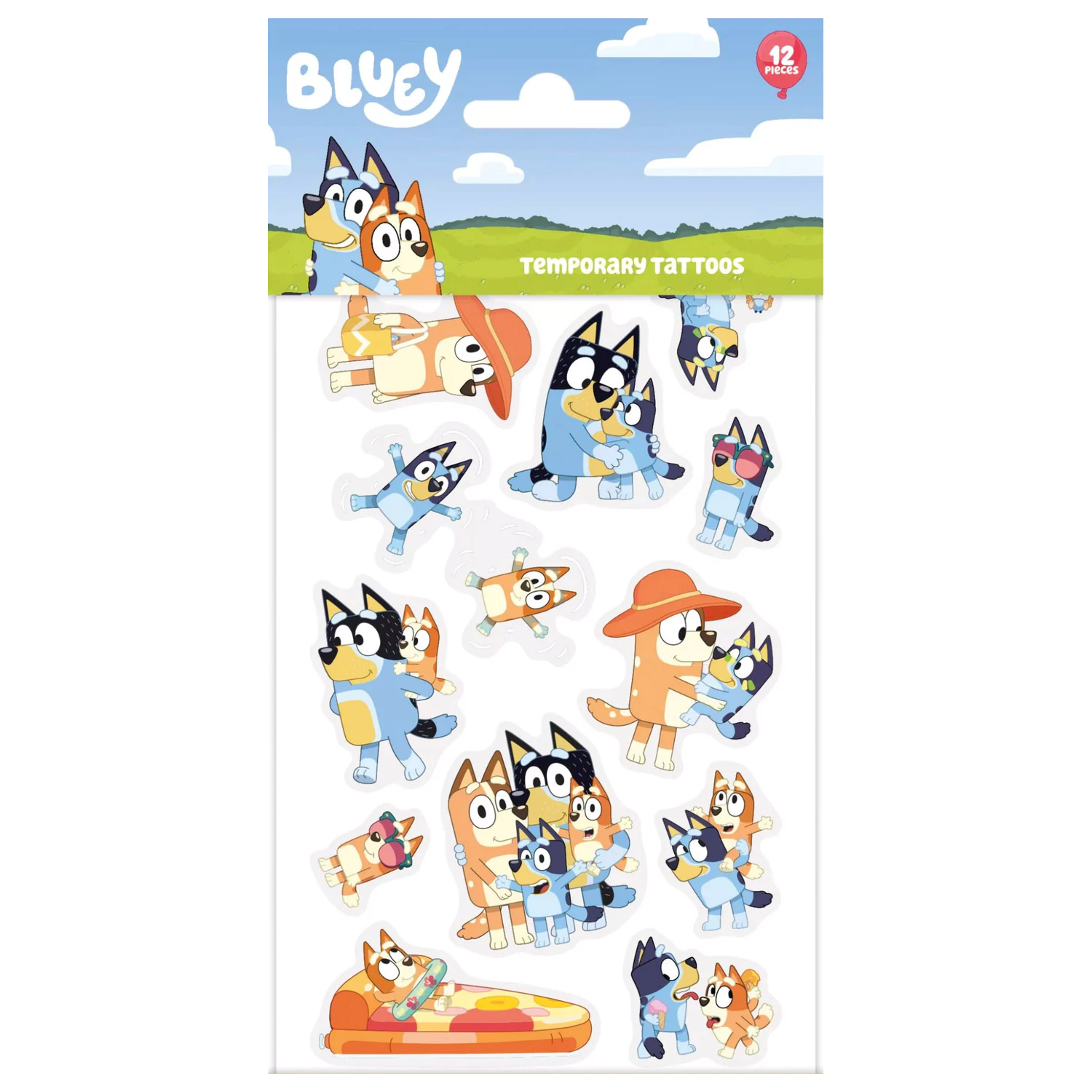 Bluey Chill tetovaže 12-paket fotografija izdelka