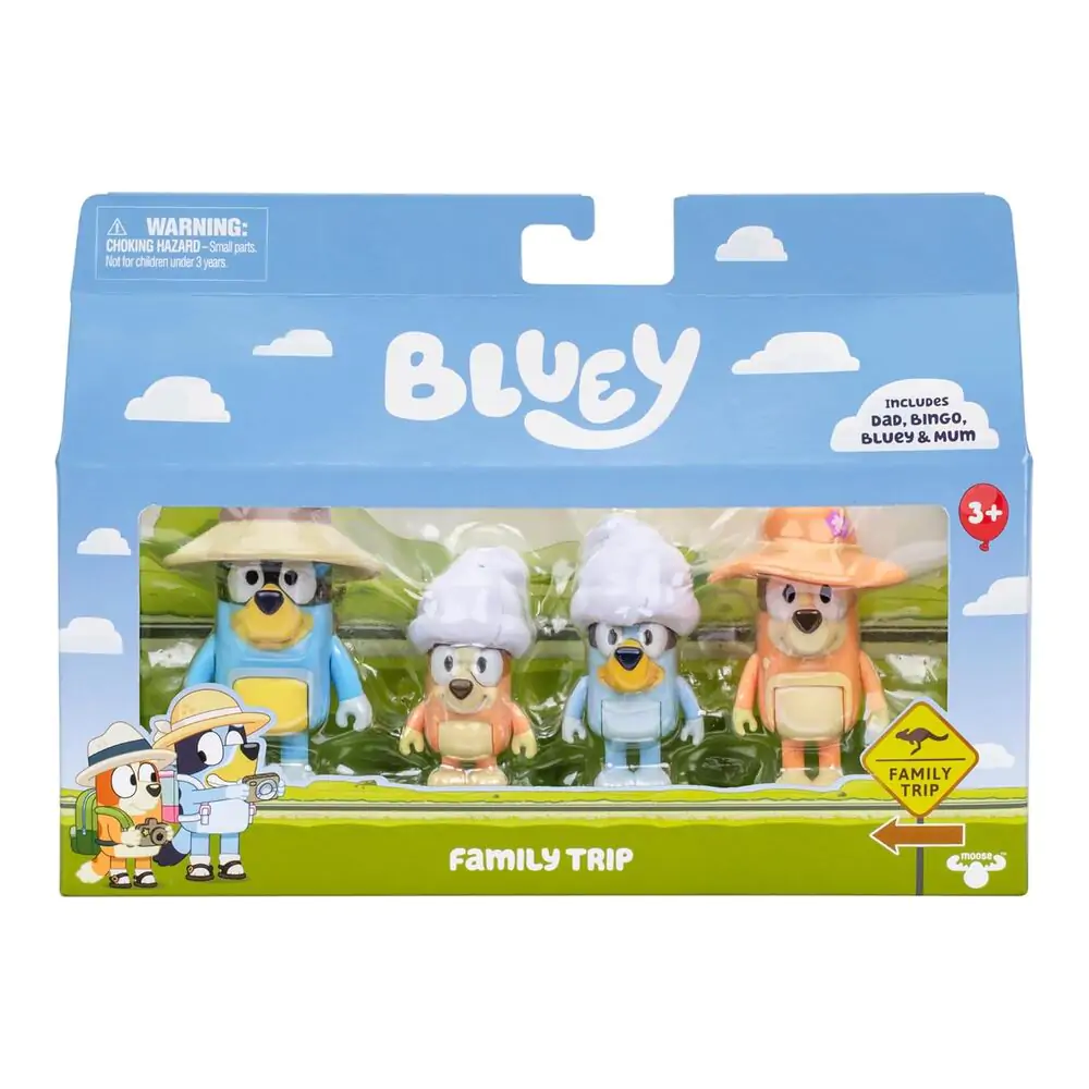 Bluey Family Trip paket 4 figuric fotografija izdelka