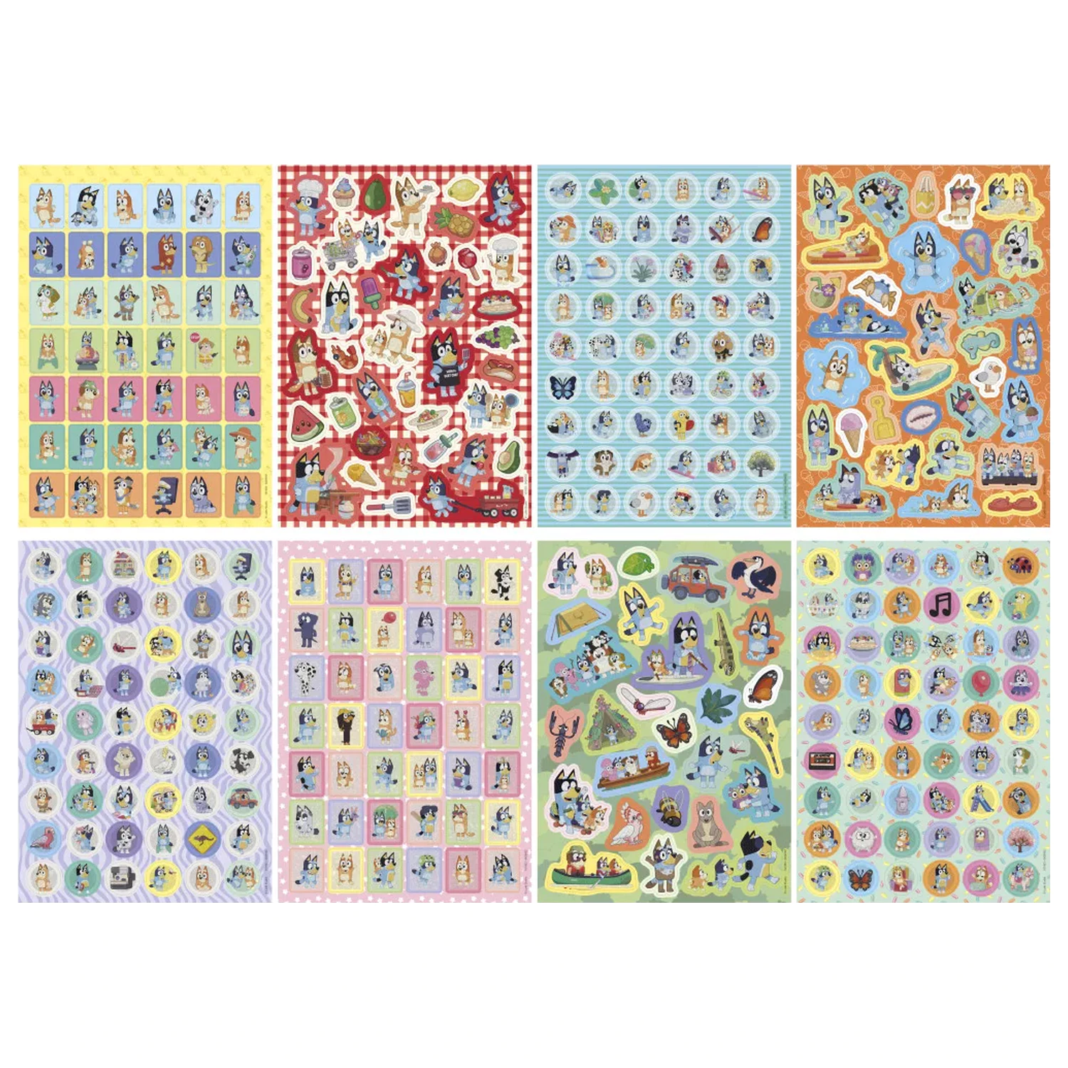 Bluey Friends Paket nalepk 8 Sheets fotografija izdelka