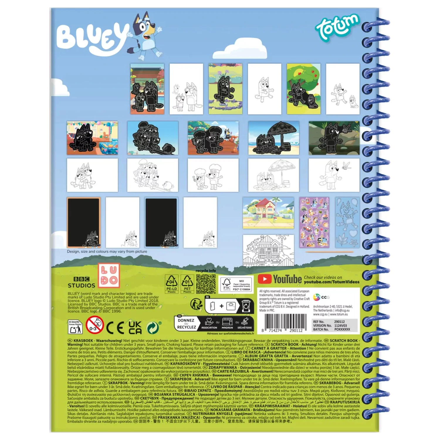 Bluey zabavni komplet in aktivnost "Scratch Art" fotografija izdelka