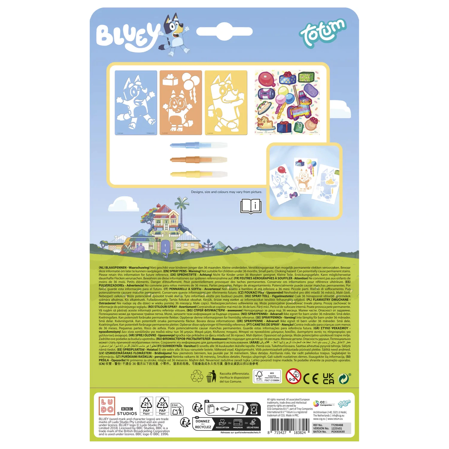 Bluey Srečni kreativni set s peresom za pršenje fotografija izdelka