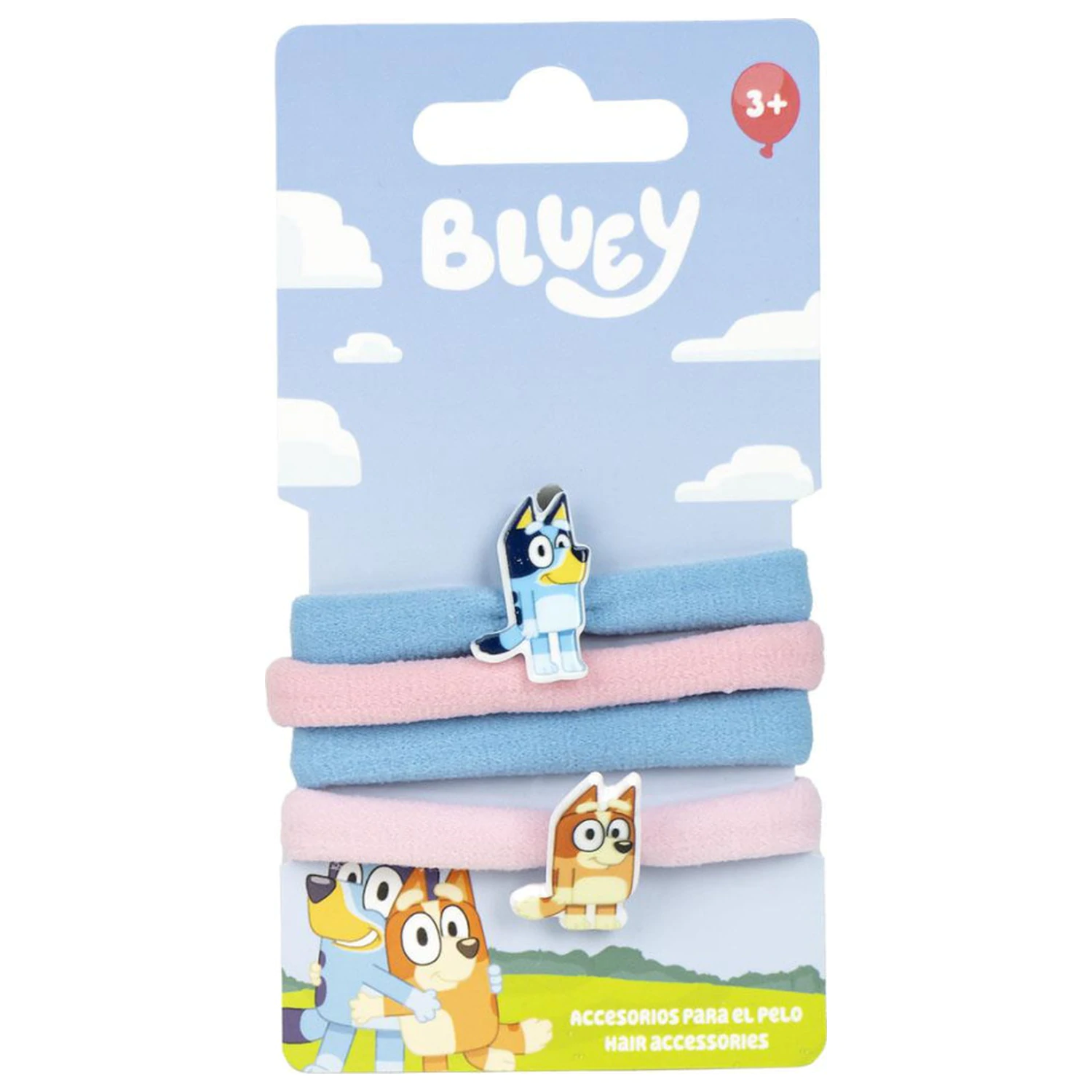 Bluey Happy Vibes Set elastik za lase, 4-pakiranje fotografija izdelka