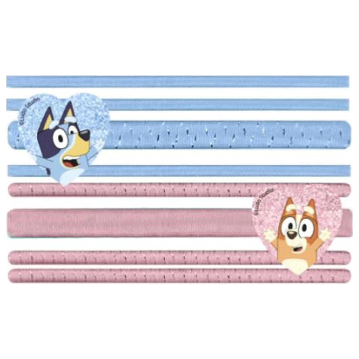 Bluey Heart elastike za lase komplet 8 kosov fotografija izdelka