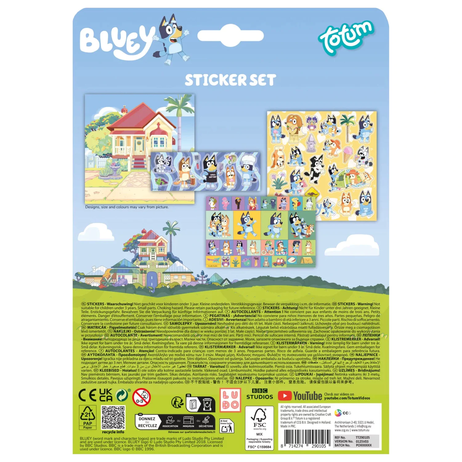 Bluey Home set nalepk fotografija izdelka