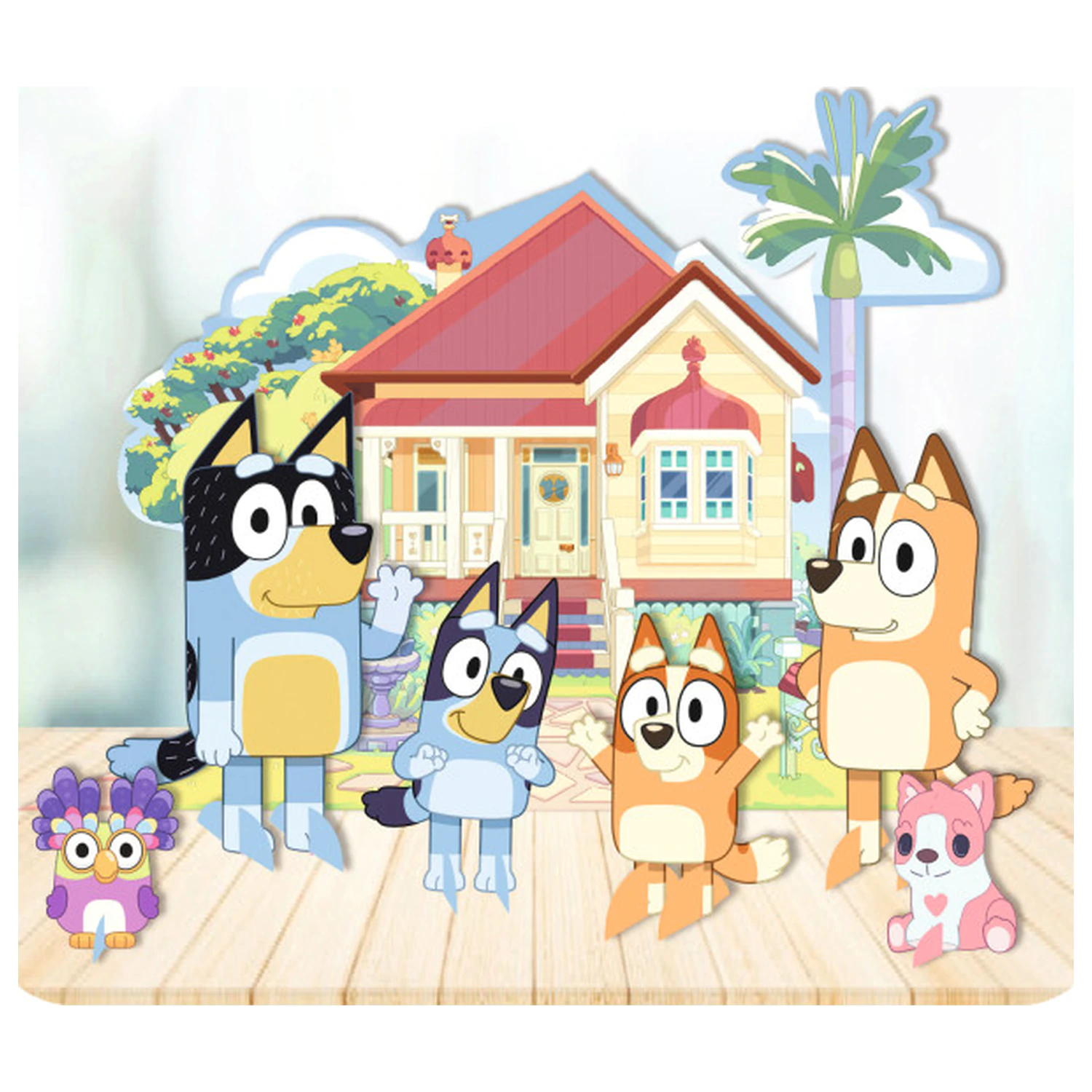 Bluey Joke komplet namiznih okraskov, 7 kosov fotografija izdelka