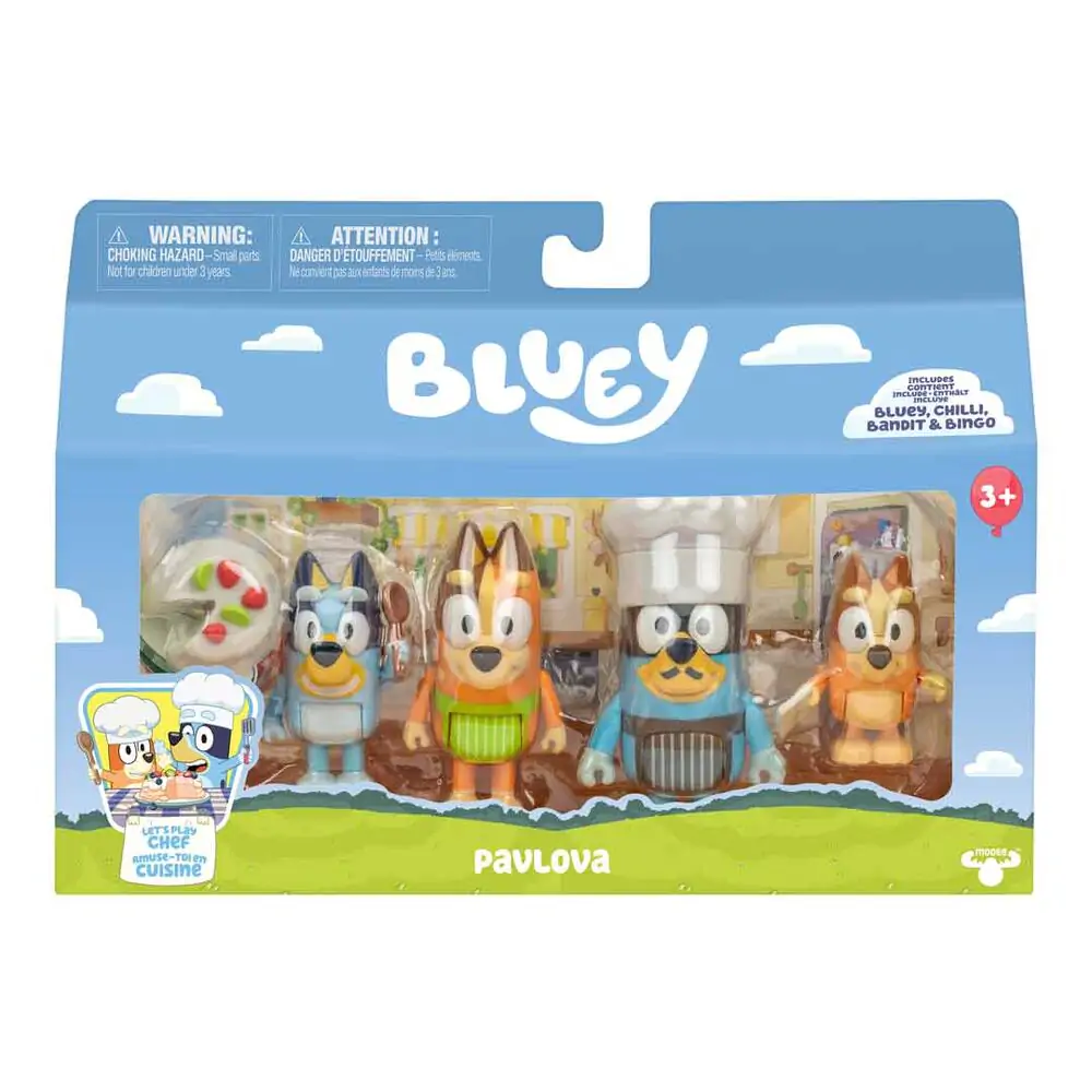 Bluey Lets Play kuharski set 4 figurice fotografija izdelka