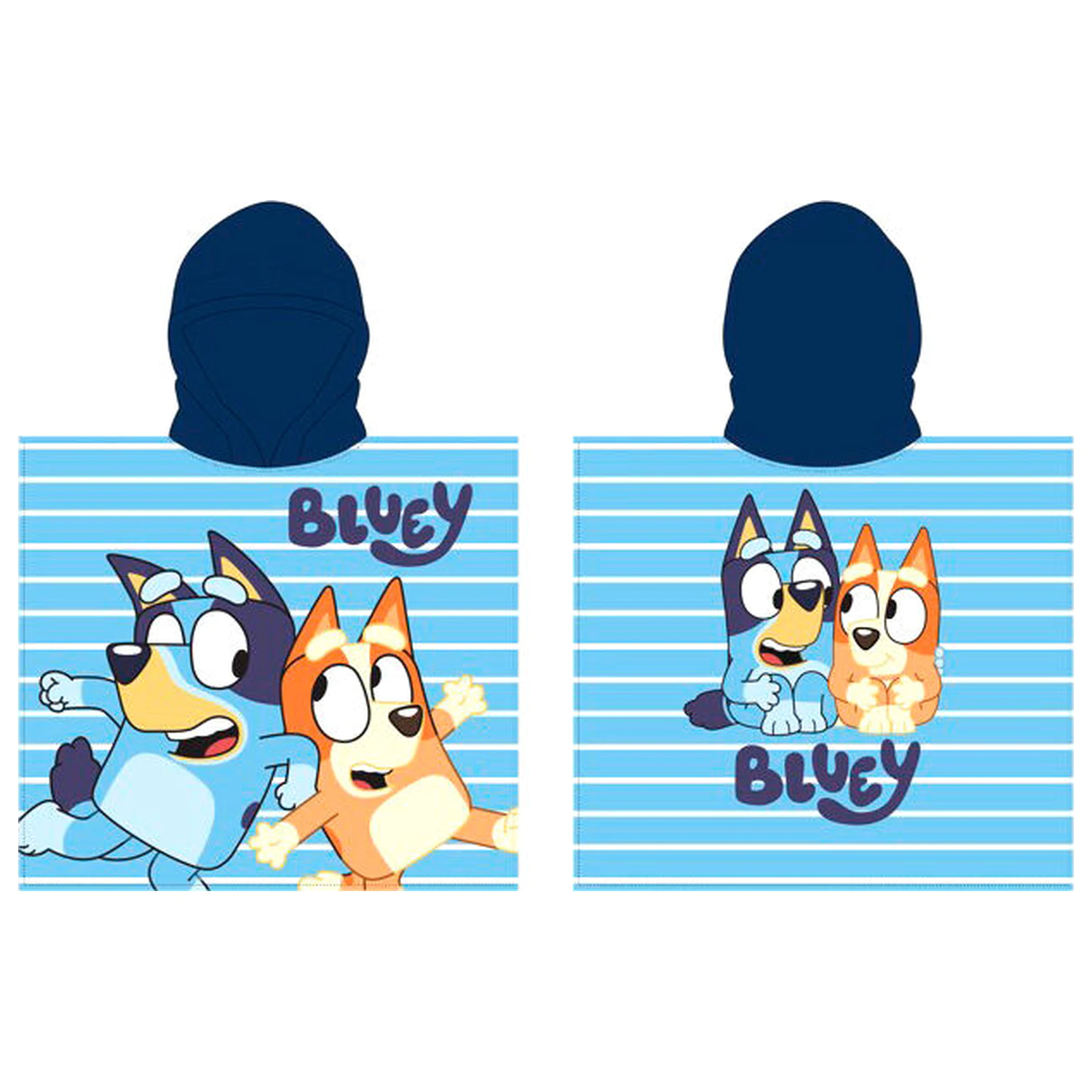 Bluey mikroflis pončo brisača fotografija izdelka