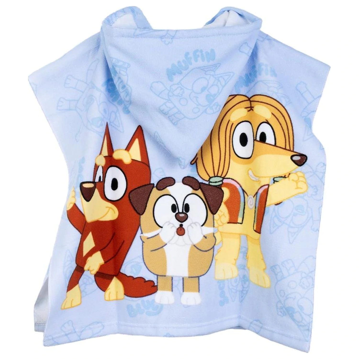 Bluey pončo brisača iz mikrovlaken fotografija izdelka