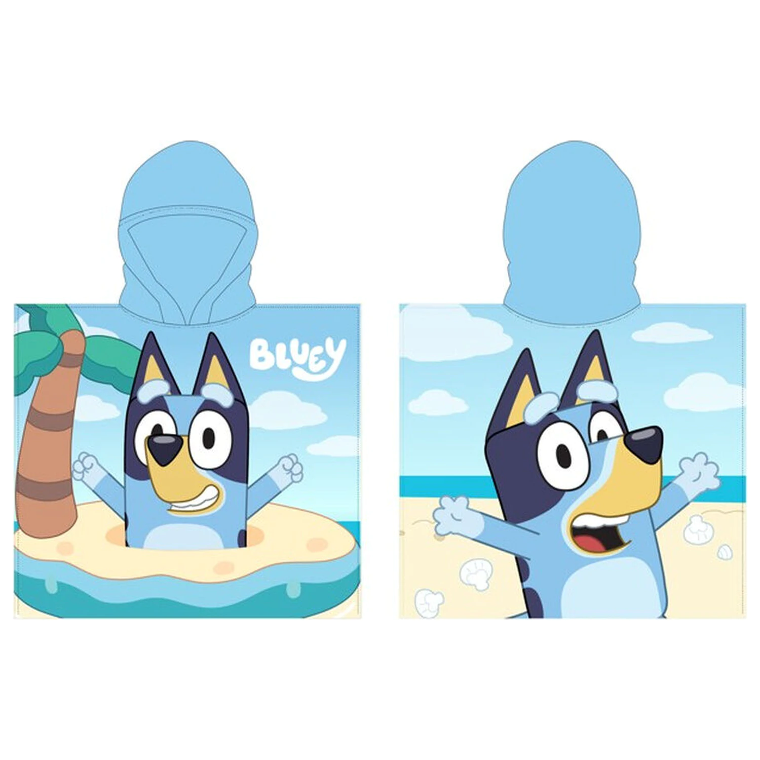 Bluey mikrofičasti pončo brisača fotografija izdelka