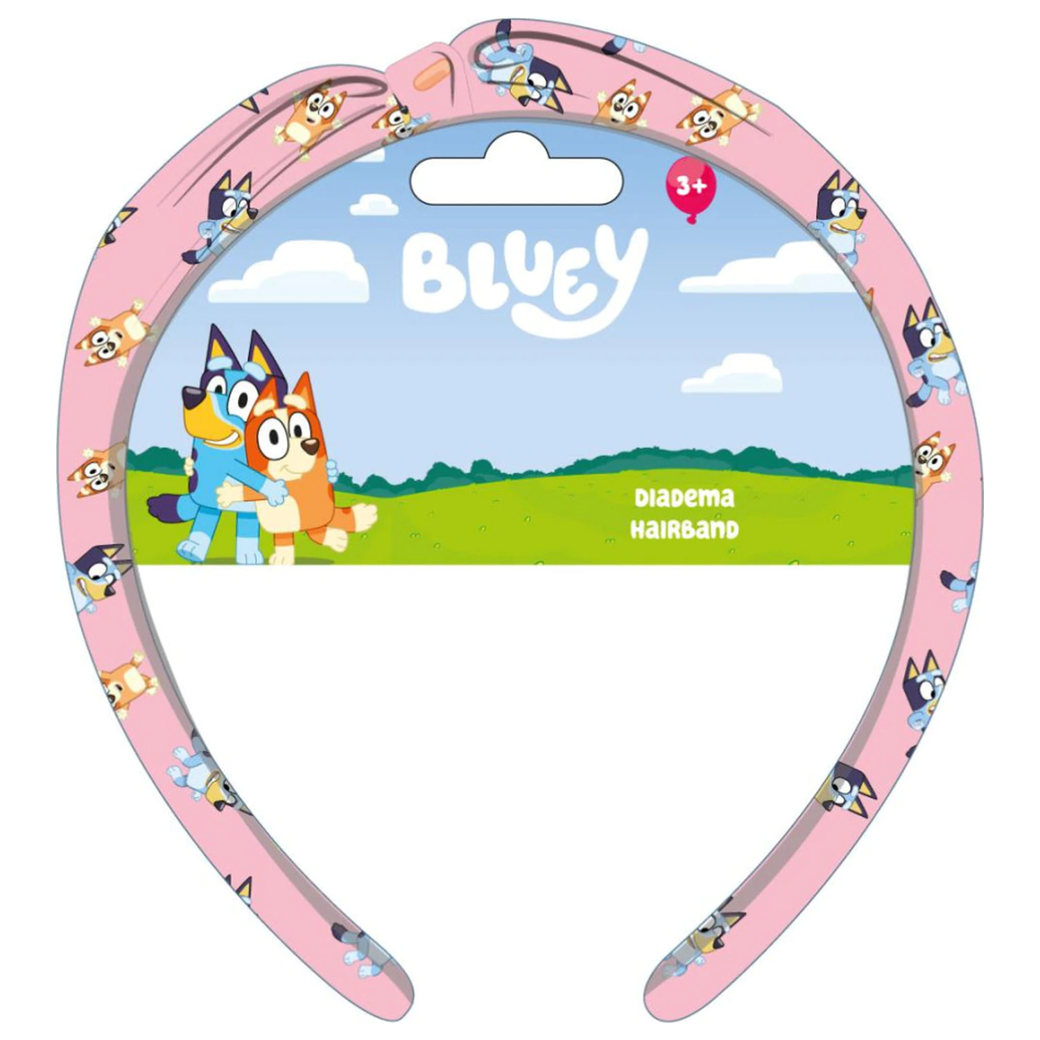 Bluey roza naglavni trak fotografija izdelka