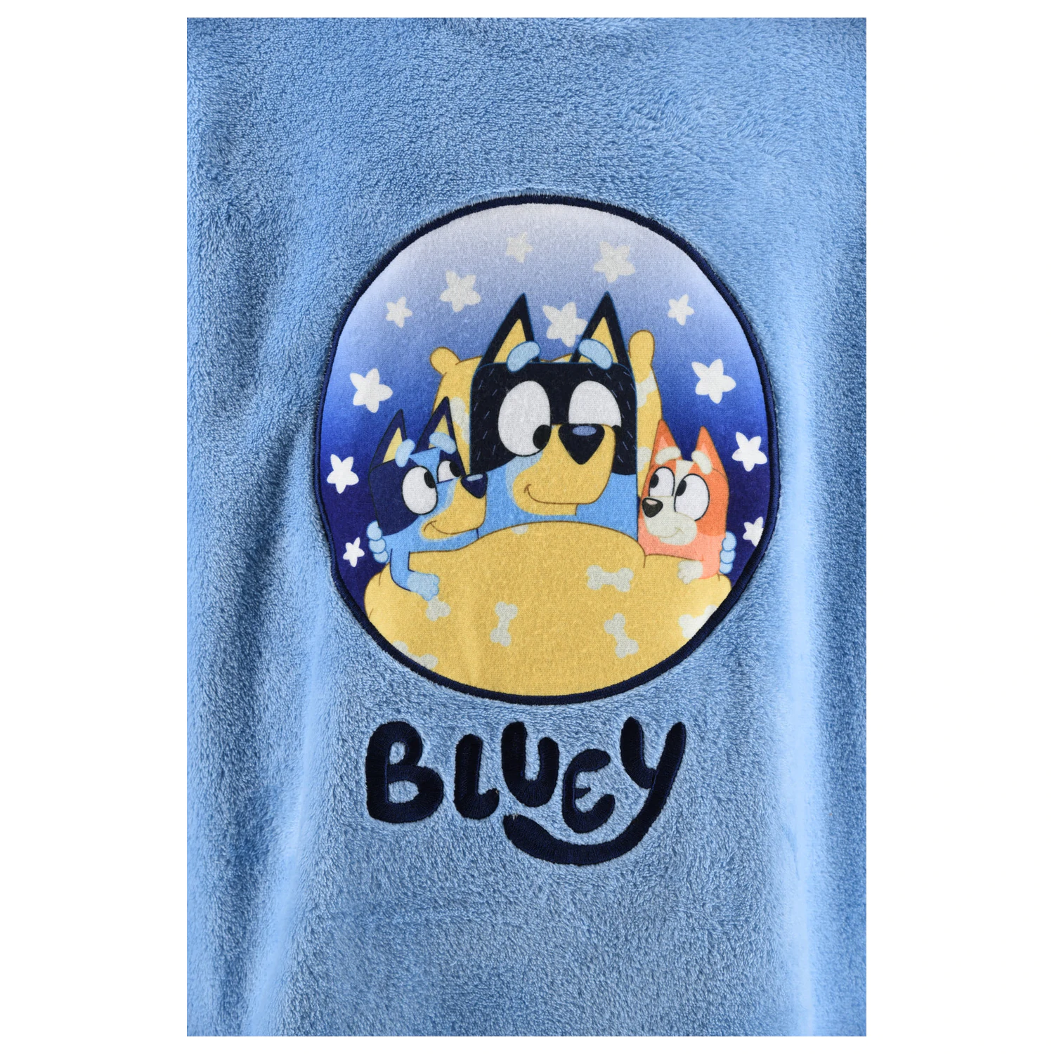 Bluey Stars Snuggle plišasta flis odeja, Poncho 6/8 let fotografija izdelka