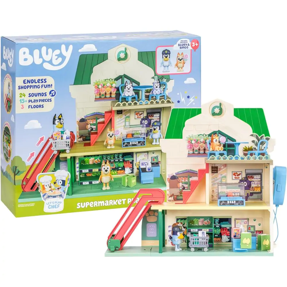Bluey supermarket igralni set in figurice fotografija izdelka