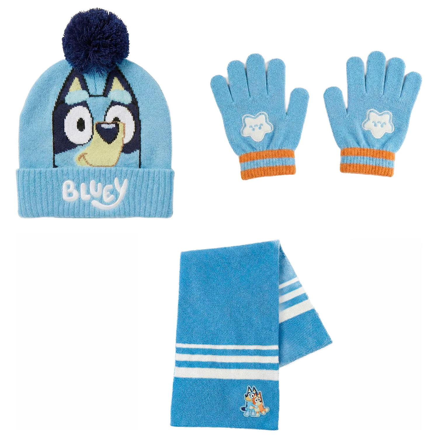 Bluey zimski set snood kapa rokavice fotografija izdelka