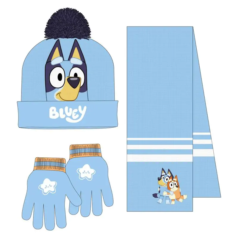 Bluey zimski set snood kapa rokavice fotografija izdelka