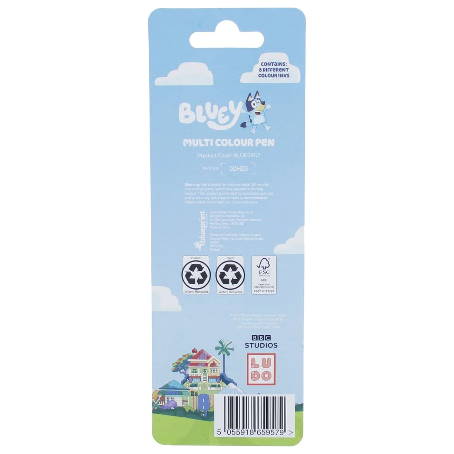 Bluey večbarvno pero fotografija izdelka