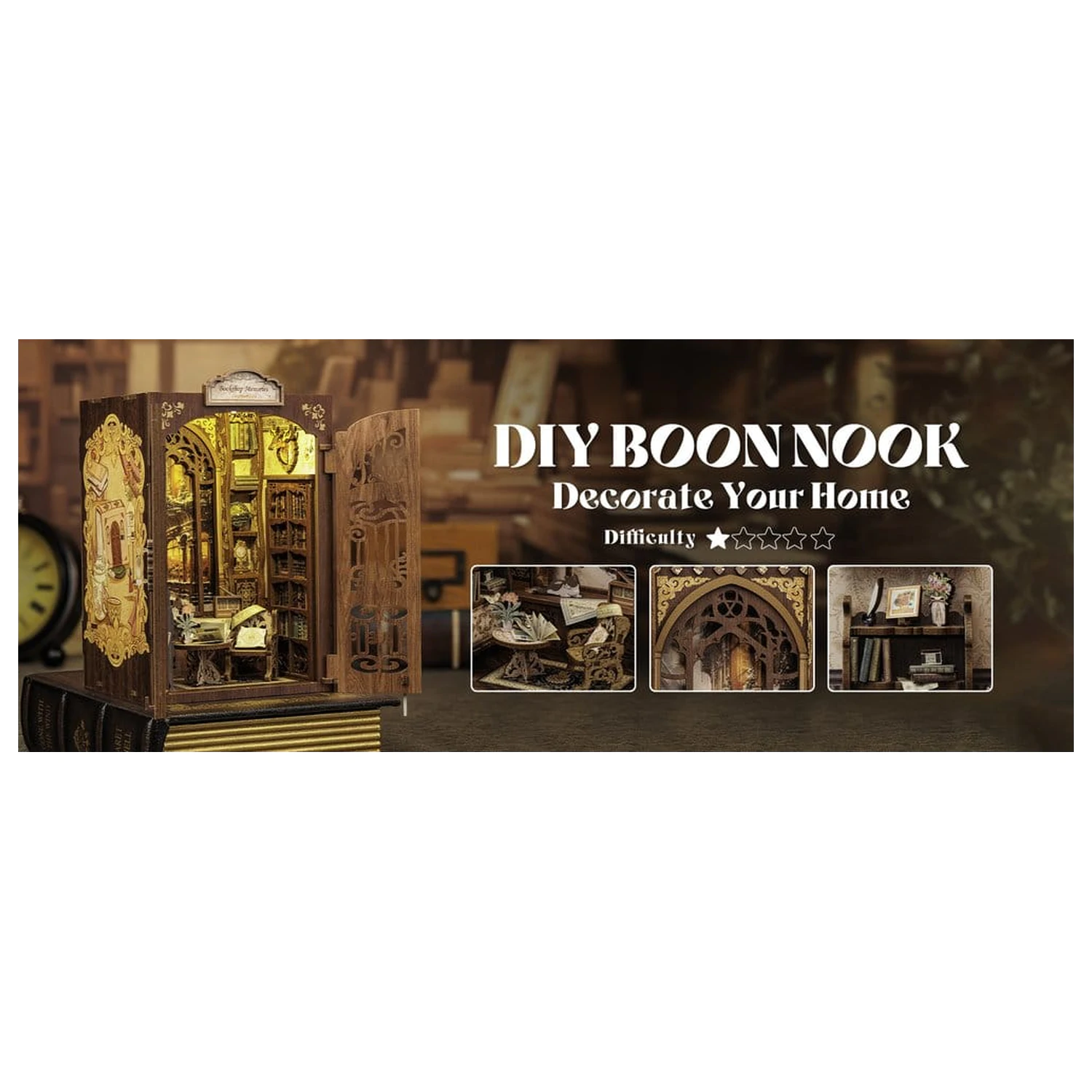 Book Nook Bookshop Memories 17 x 10 cm fotografija izdelka