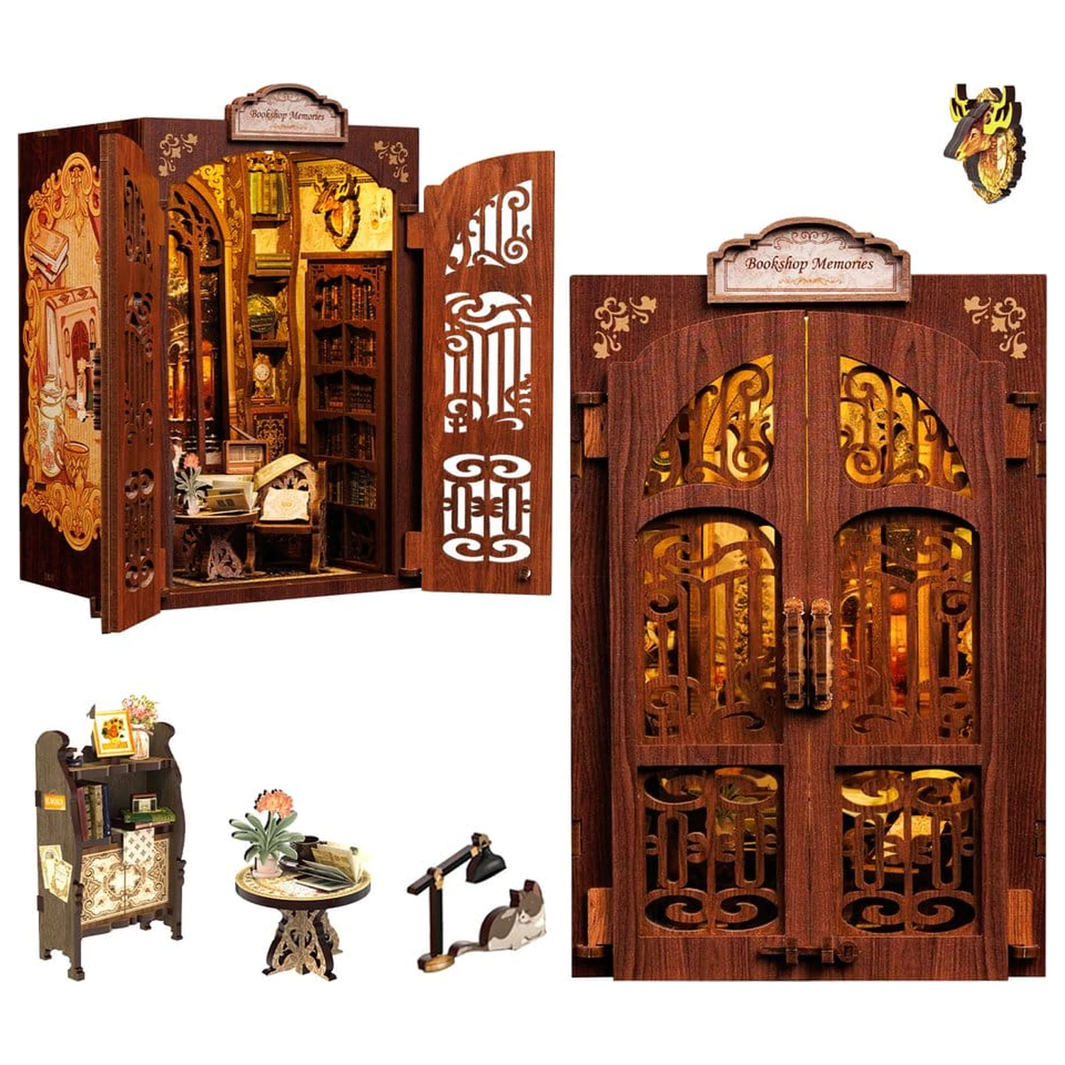 Book Nook Bookshop Memories 17 x 10 cm fotografija izdelka