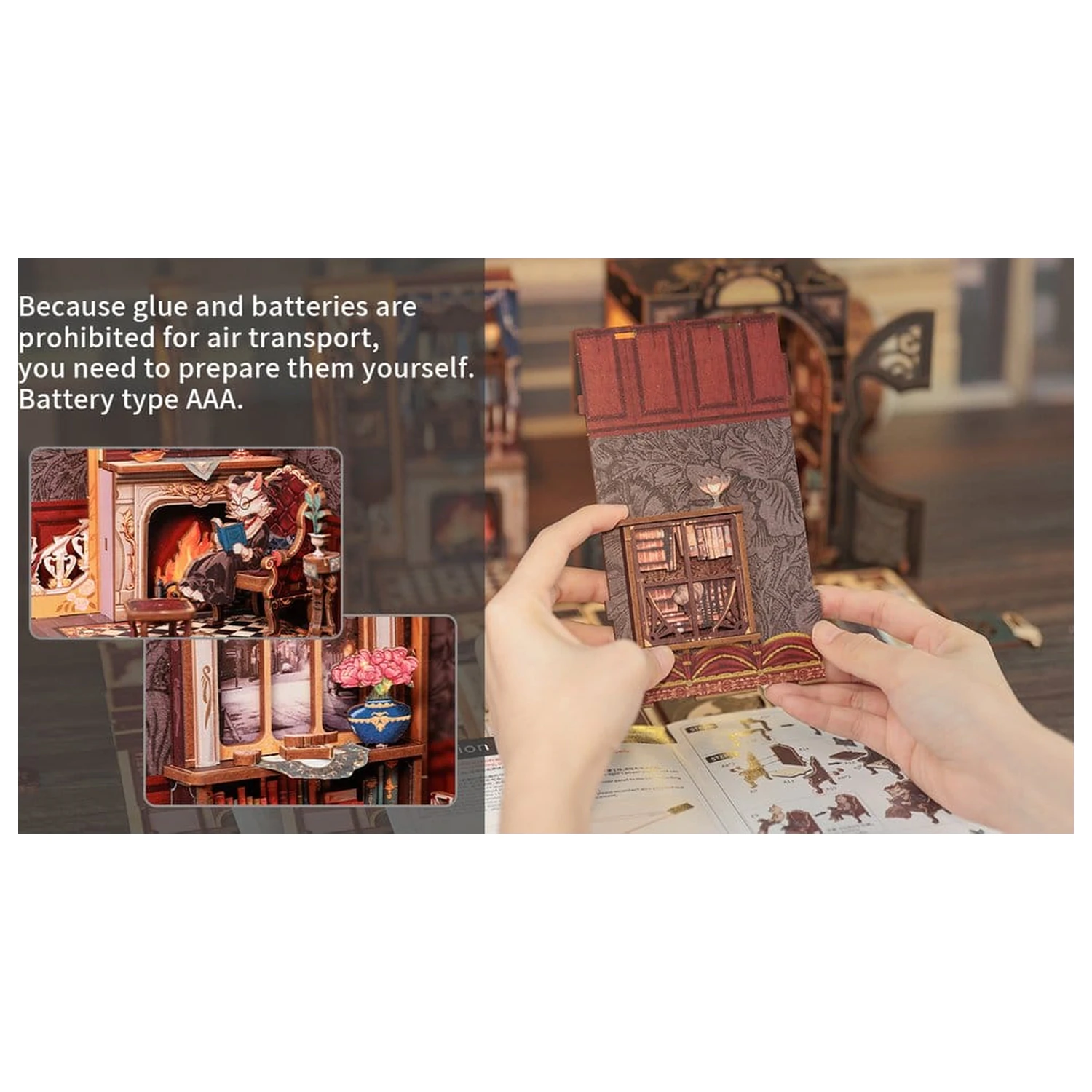 Book Nook Count Cat´s Study 17 x 12 cm fotografija izdelka