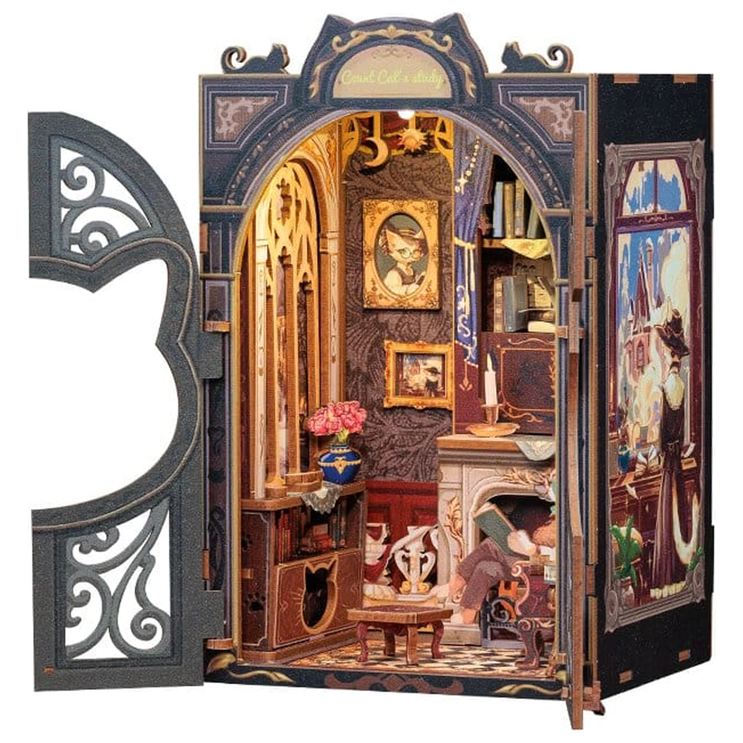 Book Nook Count Cat´s Study 17 x 12 cm fotografija izdelka