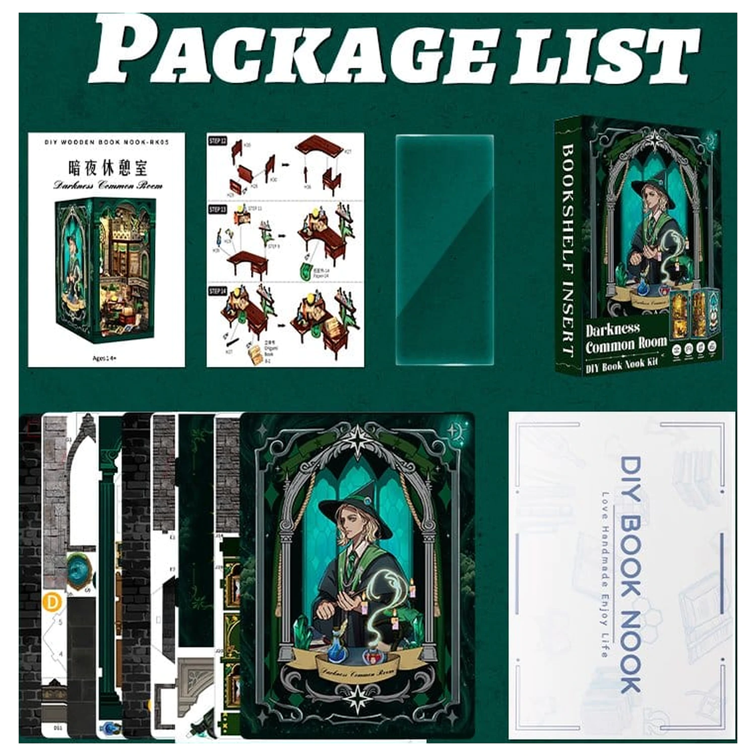 Book Nook Darkness Common Room 23 x 11 cm fotografija izdelka