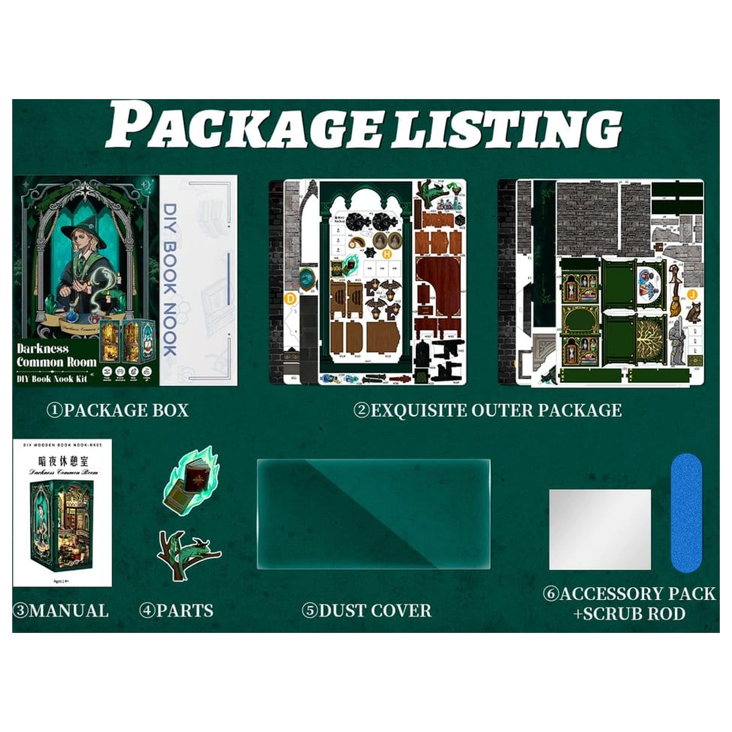 Book Nook Darkness Common Room 23 x 11 cm fotografija izdelka