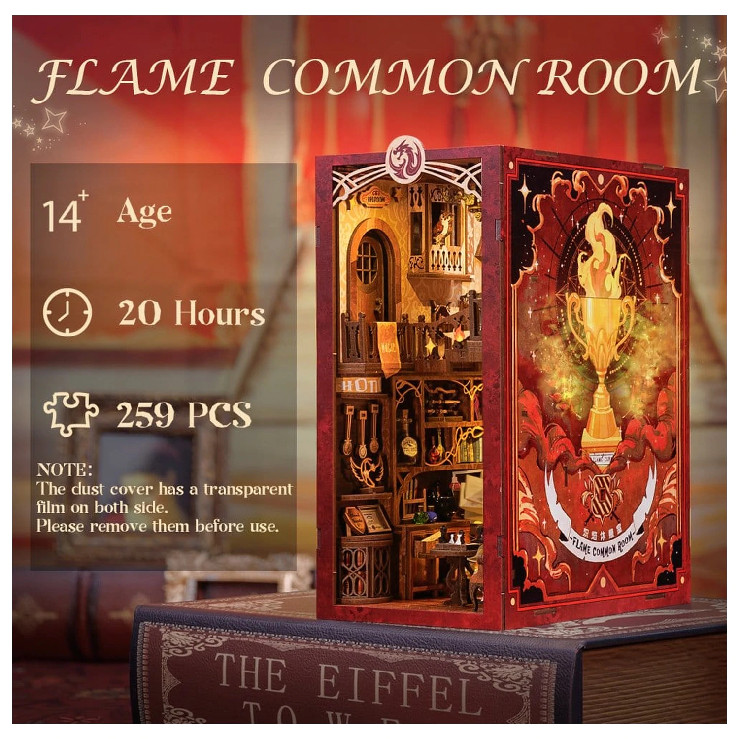 Book Nook Flame Common Room 23 x 11 cm fotografija izdelka