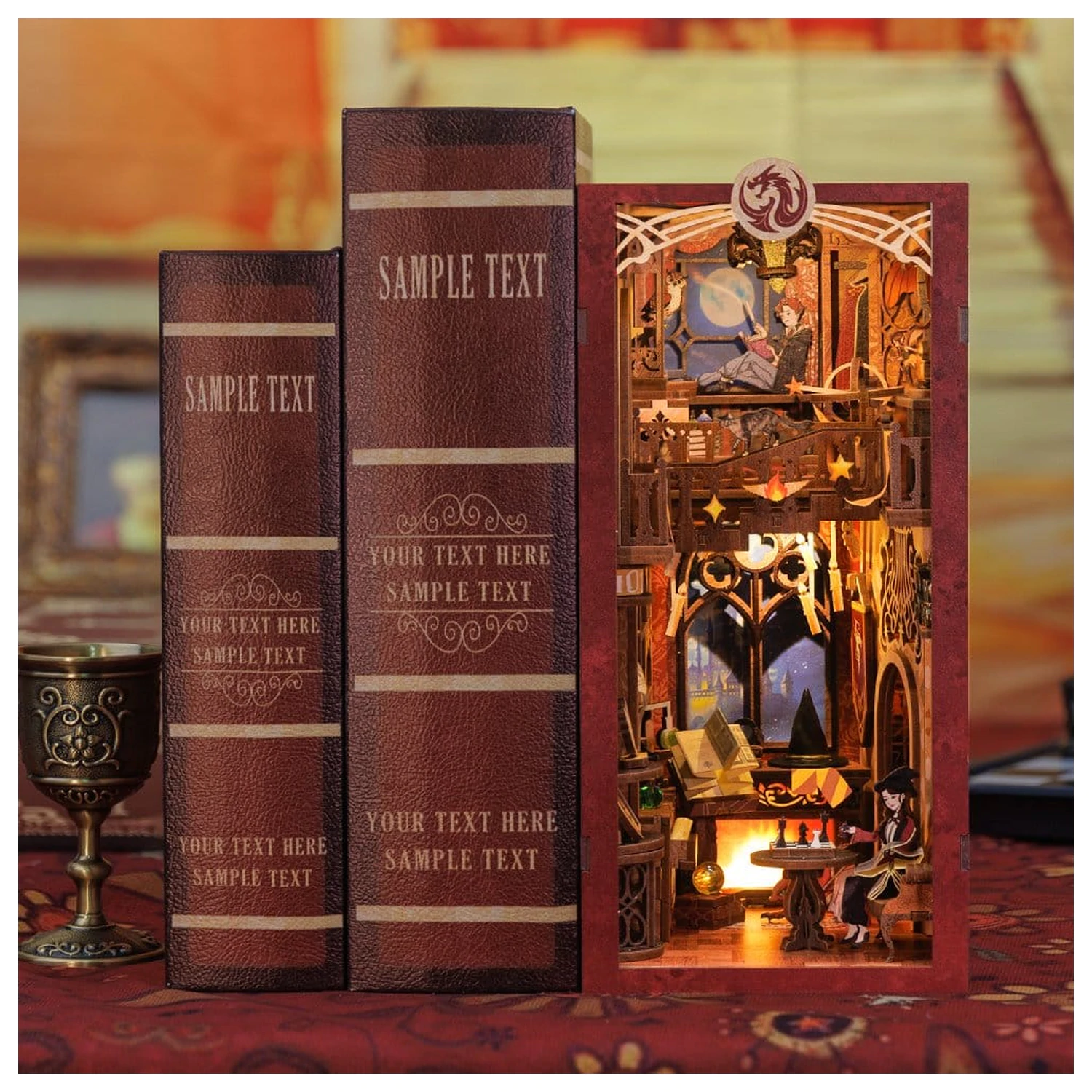 Book Nook Flame Common Room 23 x 11 cm fotografija izdelka