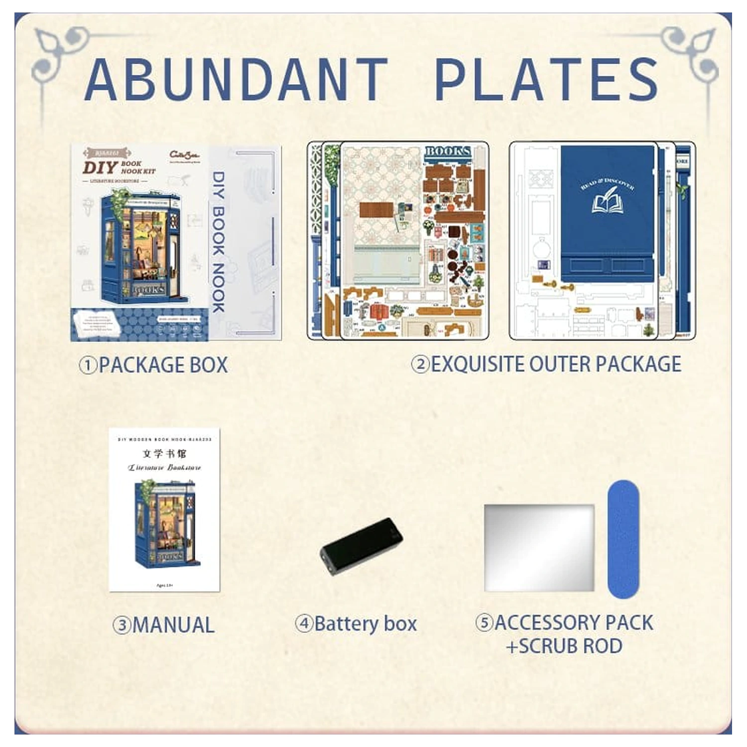 Kotiček za knjige Literatura Knjigarna 17 x 12 cm fotografija izdelka